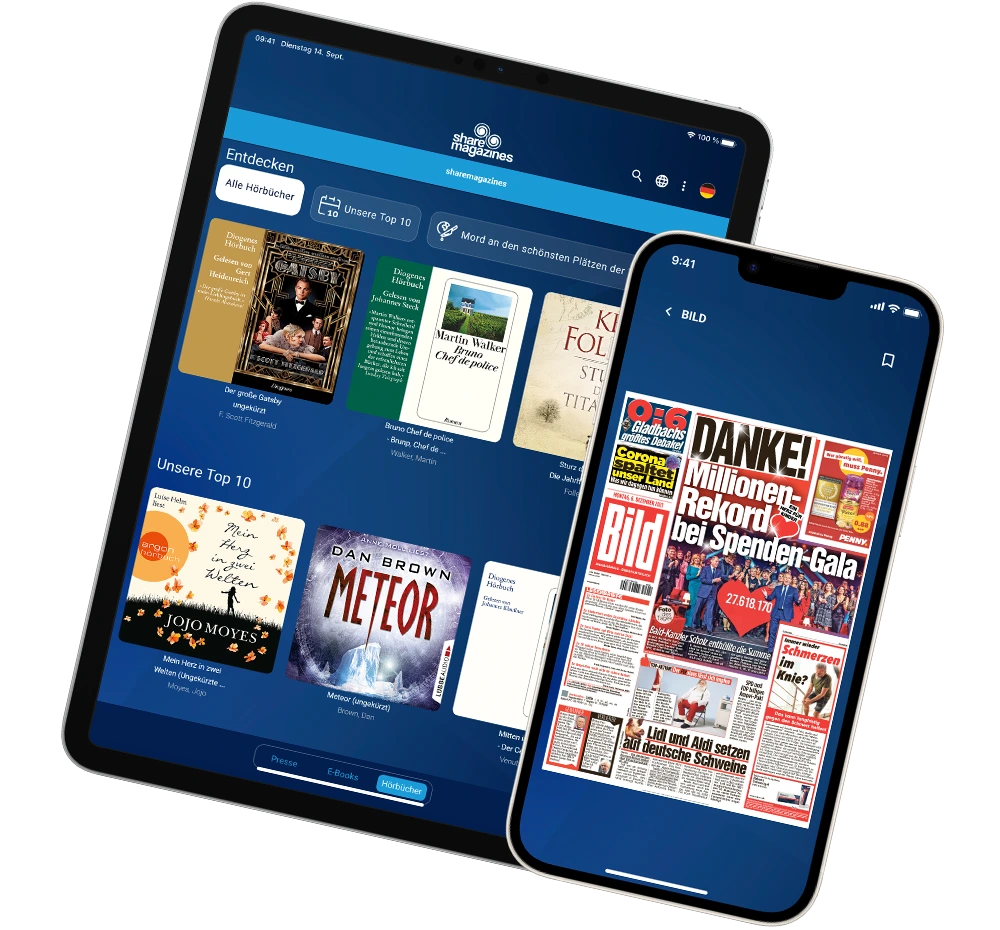 iPad und iPhone mit Presse, E-Books und Hörbüchern