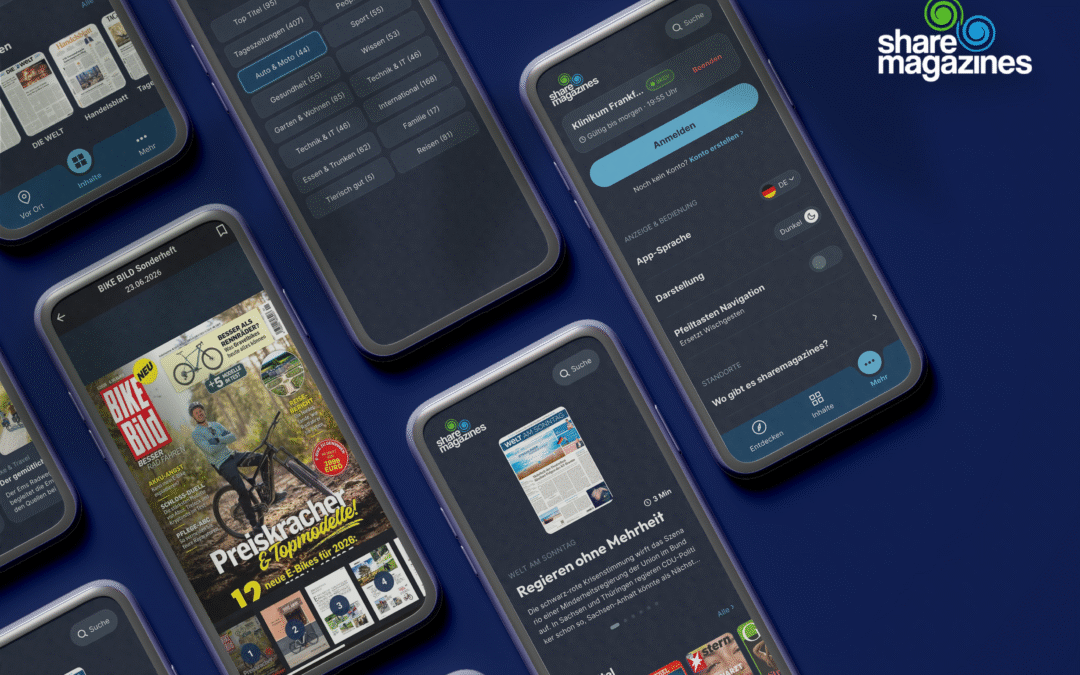 sharemagazines veröffentlicht vollständig überarbeitete App – Pressefunktion bildet den Auftakt für den weiteren Ausbau